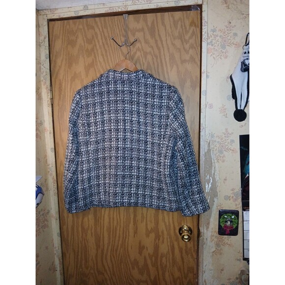 Croft & Barrow Career Jacket Womens Size XL 42×25 Static Gray Buttoned Lining - Picture 2 of 16